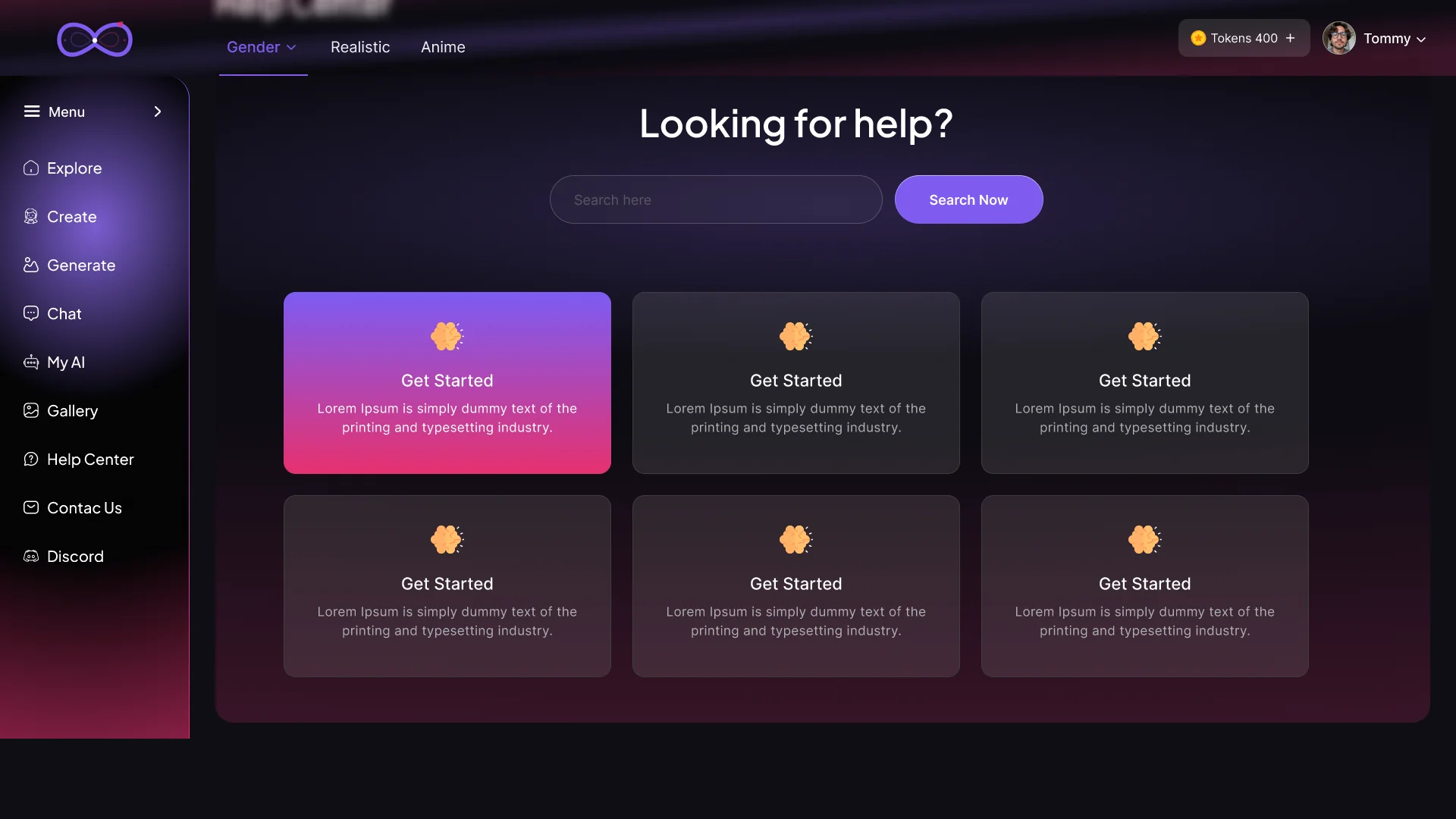 Candy AI clone help center — searchable support articles and getting-started guides