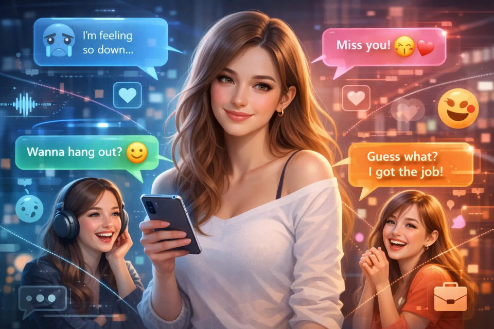 AI voice and audio conversation experience in Candy AI clone
