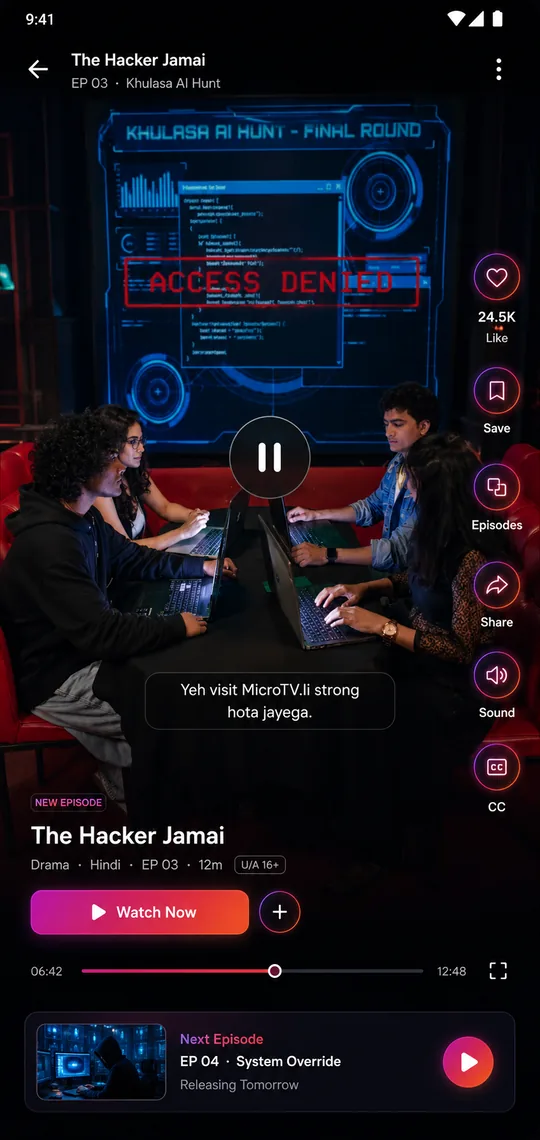 DramaBox clone episode playback with next-episode queue and controls