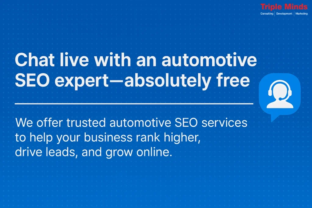 Chat live with an automotive SEO expert