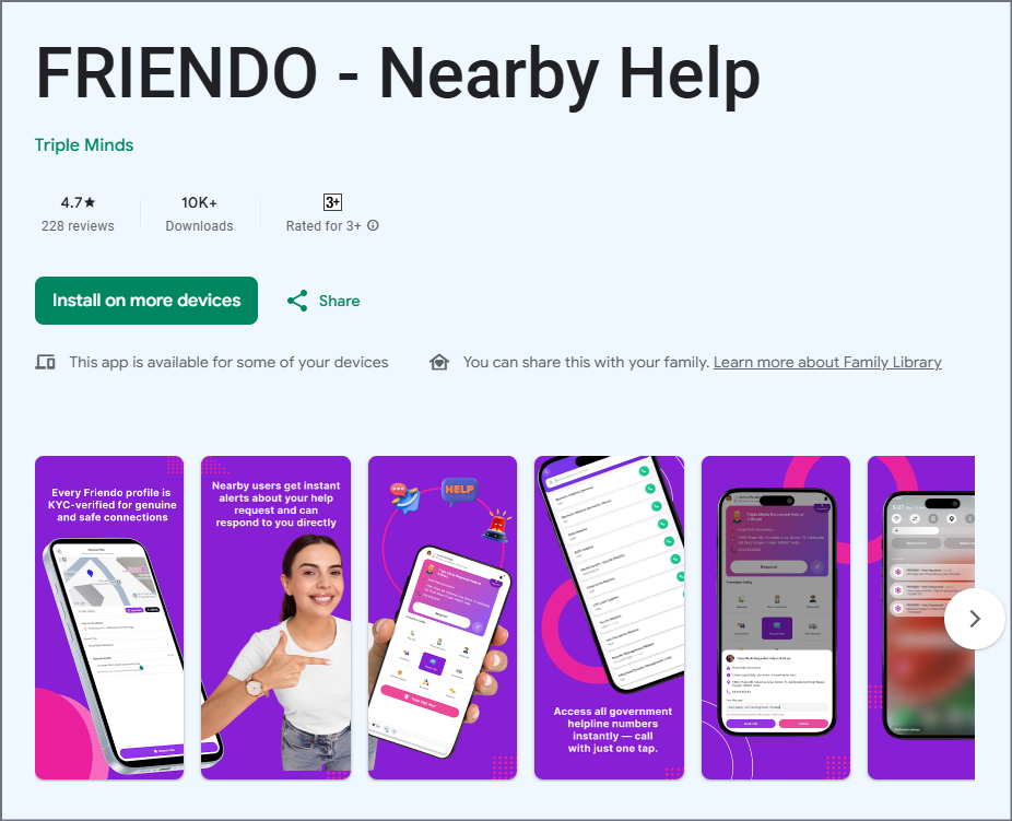Friendo App Playstore banner
